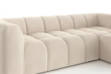 Marlow 3-seters boblete divansofa, høyrevendt - Beige - Møbler - Sofaer - Sofa med sjeselong