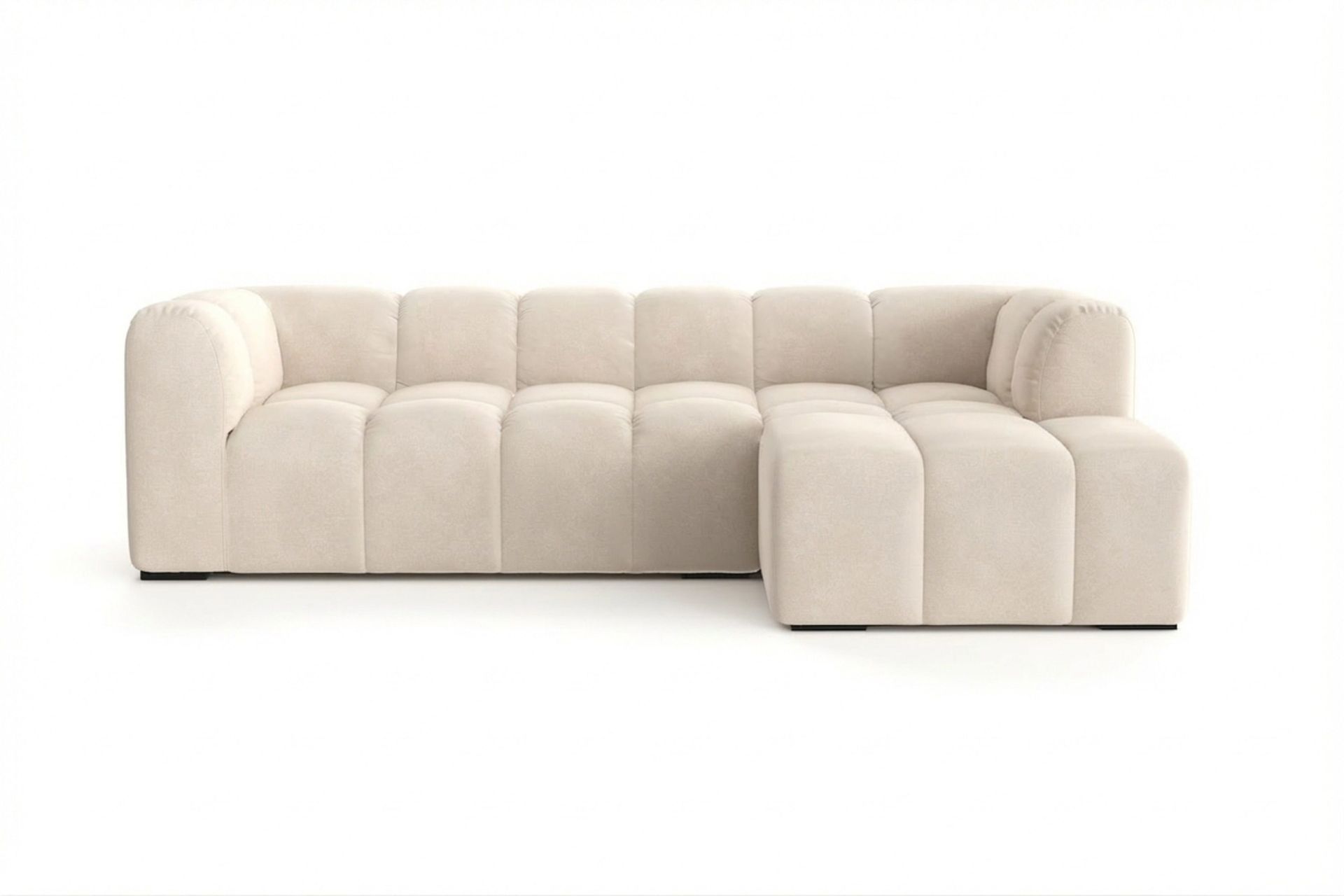 Marlow 3-seters boblete divansofa høyre - Beige