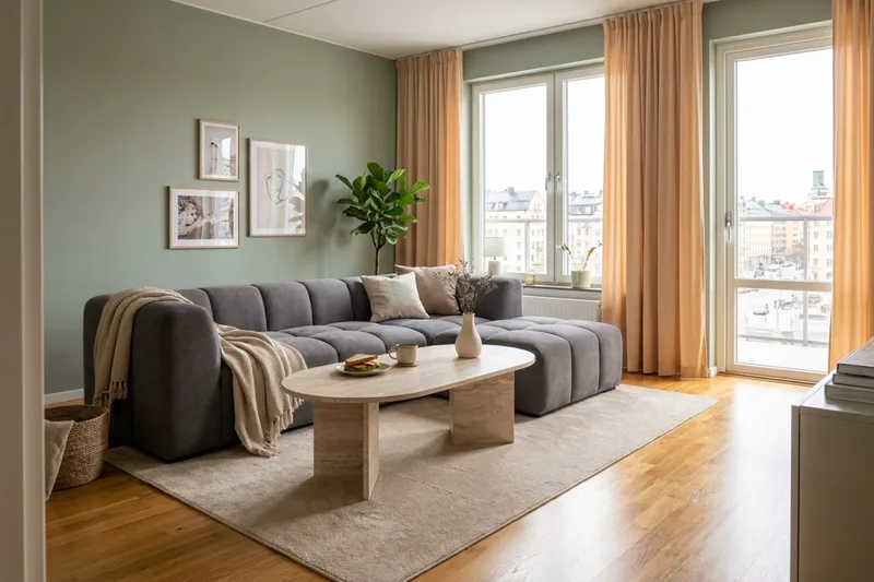 Marlow 3-seters Boblete Divansofa høyre - Grå - Møbler - Sofaer - Sofa med sjeselong