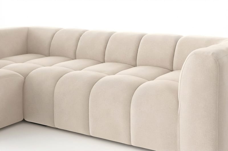 Marlow 3-seters Boblete Divansofa venstre - Beige - Møbler - Sofaer - Sofa med sjeselong