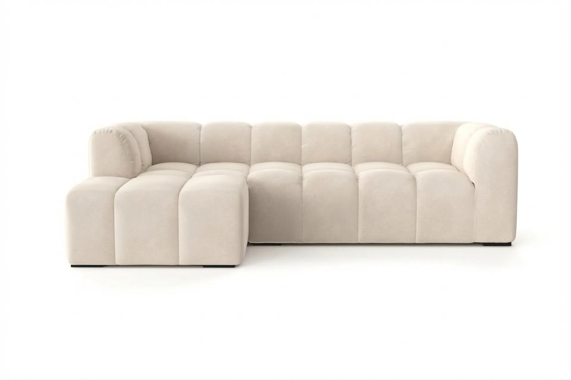 Marlow 3-seters boblete divansofa venstre - Beige