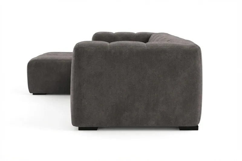 Marlow 3-seters Boblete Divansofa venstre - Grå - Møbler - Sofaer - Sofa med sjeselong