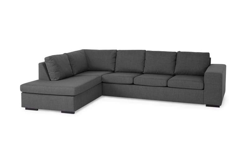 Memphis 3-seter med Sjeselong Large Venstre - Mørkegrå - 3 seters sofa med divan - Sofa med sjeselong