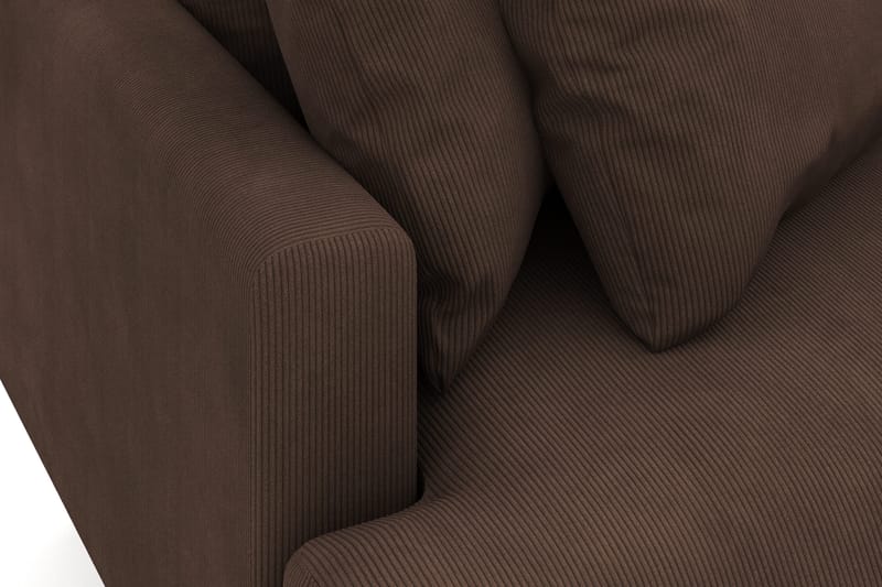 Menard 3-seters Høyrevendt L-formet Divansofa i Manchester - Brun - Møbler - Sofaer - Sofa med sjeselong