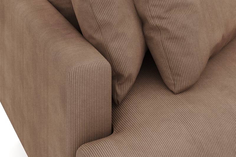 Menard 3-seters Høyrevendt L-formet Divansofa i Manchester - Brun - Møbler - Sofaer - Sofa med sjeselong