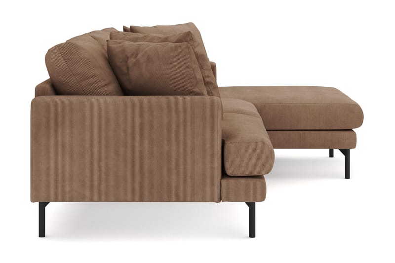Menard 3-seters Høyrevendt L-formet Divansofa i Manchester - Brun - Møbler - Sofaer - Sofa med sjeselong