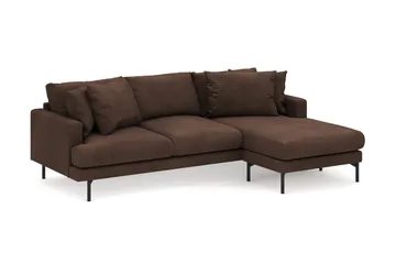 Menard 3-seters Høyrevendt L-formet Divansofa i Manchester - Brun - Møbler - Sofaer - Sofa med sjeselong