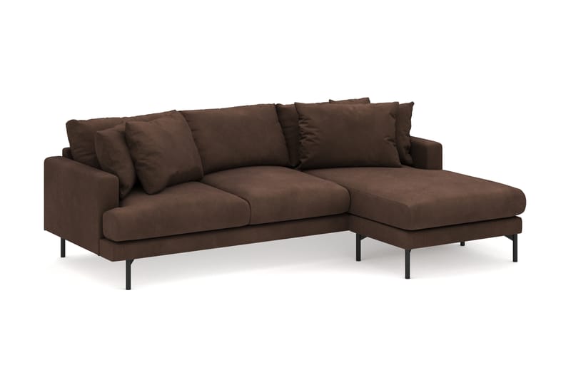 Menard 3-seters Høyrevendt L-formet Divansofa i Manchester - Brun - Møbler - Sofaer - Sofa med sjeselong