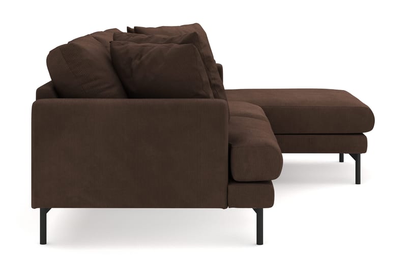 Menard 3-seters Høyrevendt L-formet Divansofa i Manchester - Brun - Møbler - Sofaer - Sofa med sjeselong