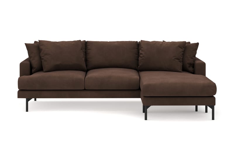 Menard 3-seters Høyrevendt L-formet Divansofa i Manchester - Brun - Møbler - Sofaer - Sofa med sjeselong