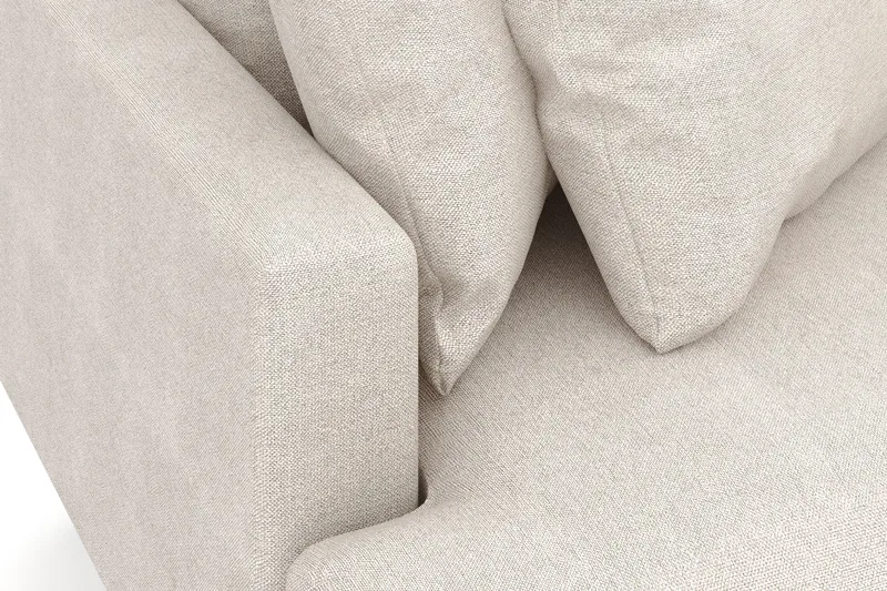 Menard 3-seters Høyrevendt L-formet Divansofa i Stoff - Beige - Møbler - Sofaer - Sofa med sjeselong