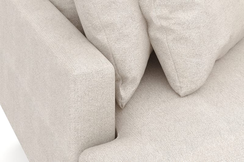 Menard 3-seters Høyrevendt L-formet Divansofa i Stoff - Beige - Møbler - Sofaer - Sofa med sjeselong