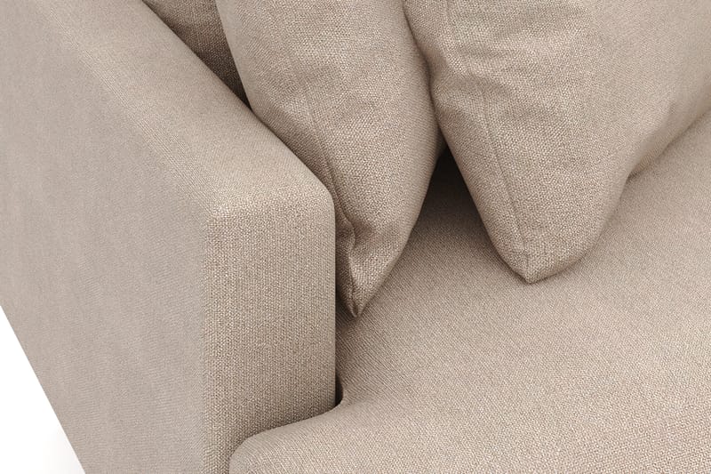 Menard 3-seters Høyrevendt L-formet Divansofa i Stoff - Beige - Møbler - Sofaer - Sofa med sjeselong