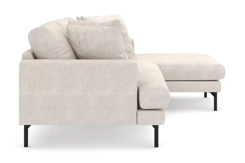 Menard 3-seters Høyrevendt L-formet Divansofa i Stoff - Beige - Møbler - Sofaer - Sofa med sjeselong