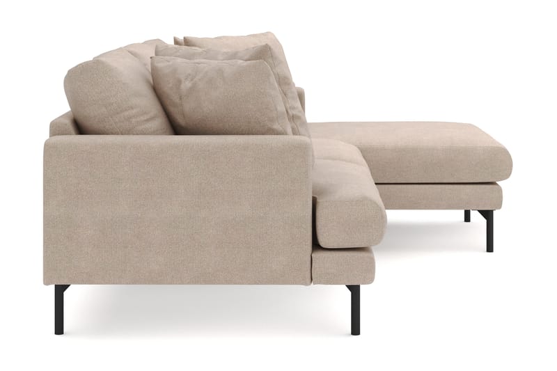 Menard 3-seters Høyrevendt L-formet Divansofa i Stoff - Beige - Møbler - Sofaer - Sofa med sjeselong
