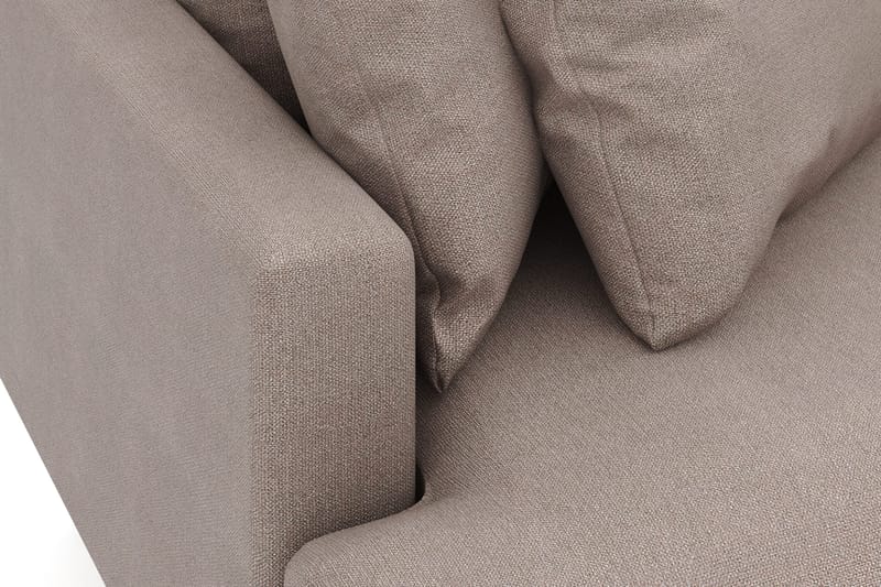 Menard 3-seters Høyrevendt L-formet Divansofa i Stoff - Brun - Møbler - Sofaer - Sofa med sjeselong