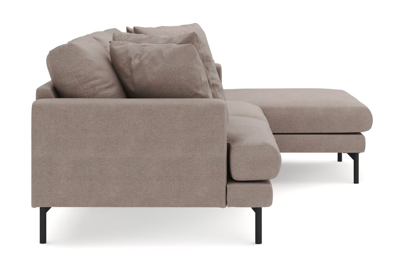 Menard 3-seters Høyrevendt L-formet Divansofa i Stoff - Brun - Møbler - Sofaer - Sofa med sjeselong