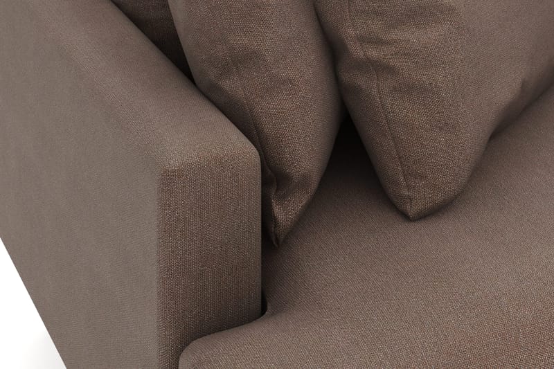 Menard 3-seters Høyrevendt L-formet Divansofa i Stoff - Brun - Møbler - Sofaer - Sofa med sjeselong