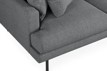 Menard 3-seters Høyrevendt L-formet Divansofa i Stoff - Mørk grå - Møbler - Sofaer - Sofa med sjeselong - 3 seters sofa med divan