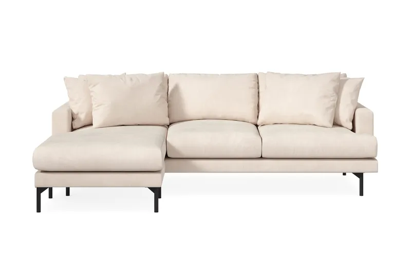 Menard 3-seters Venstrevendt Dyp L-formet Divansofa i Manchester, Beige