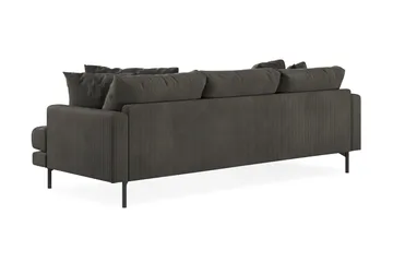 Menard 3-seters Venstrevendt L-formet Divansofa i Manchester - Mørk grå - Møbler - Sofaer - Sofa med sjeselong - 3 seters sofa med divan