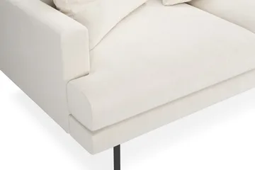 Menard 4-seters Høyrevendt Dyp L-formet Sjeselongsofa i Fløyel - Kremhvit - Møbler - Sofaer - Sofa med sjeselong