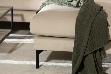 Menard 4-seters Høyrevendt Dyp L-formet Sjeselongsofa i Manchester - Beige - Møbler - Sofaer - Sofa med sjeselong