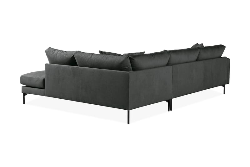 Menard 4-seters Høyrevendt Dyp L-formet Sjeselongsofa i Manchester - Grå - Møbler - Sofaer - Sofa med sjeselong
