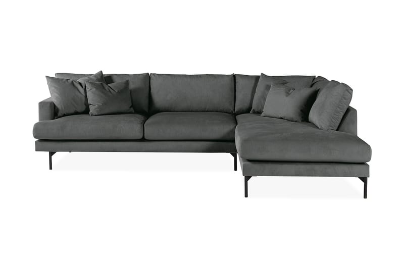 Menard 4-seters Høyrevendt Dyp L-formet Sjeselongsofa i Manchester - Grå - Møbler - Sofaer - Sofa med sjeselong