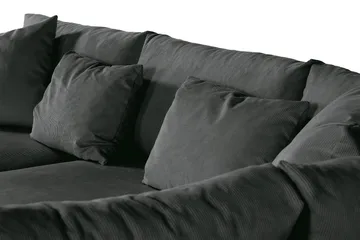 Menard 4-seters Høyrevendt Dyp L-formet Sjeselongsofa i Manchester - Grå - Møbler - Sofaer - Sofa med sjeselong
