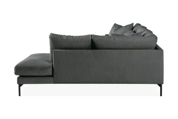 Menard 4-seters Høyrevendt Dyp L-formet Sjeselongsofa i Manchester - Grå - Møbler - Sofaer - Sofa med sjeselong