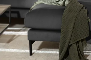 Menard 4-seters Høyrevendt Dyp L-formet Sjeselongsofa i Manchester - Grå - Møbler - Sofaer - Sofa med sjeselong