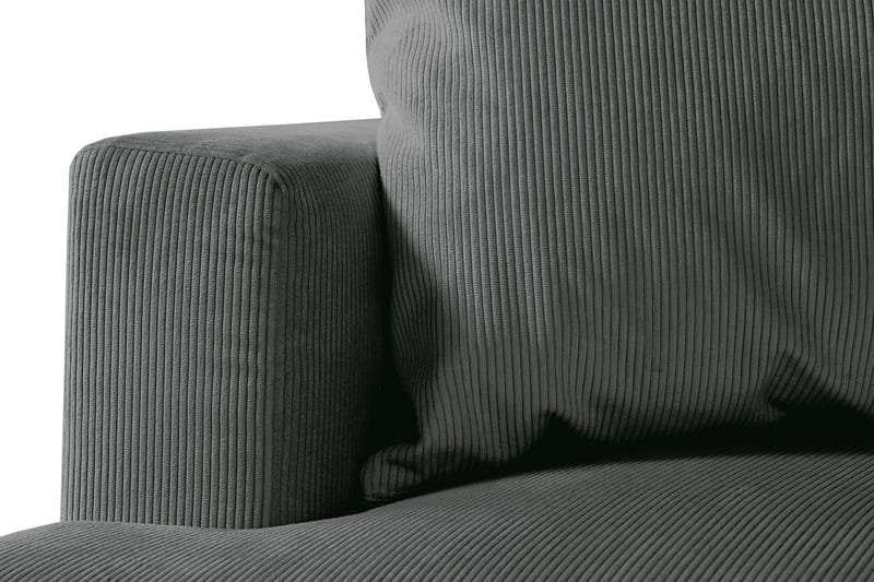 Menard 4-seters Høyrevendt Dyp L-formet Sjeselongsofa i Manchester - Grå - Møbler - Sofaer - Sofa med sjeselong