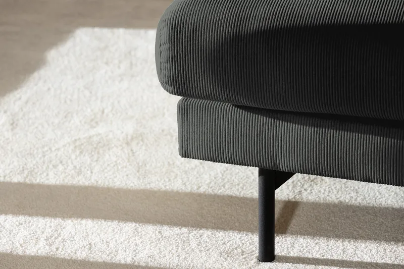 Menard 4-seters Høyrevendt Dyp L-formet Sjeselongsofa i Manchester - Grå - Møbler - Sofaer - Sofa med sjeselong