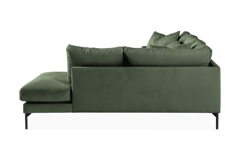 Menard 4-seters Høyrevendt Dyp L-formet Sjeselongsofa i Manchester - Grønn - Møbler - Sofaer - Sofa med sjeselong