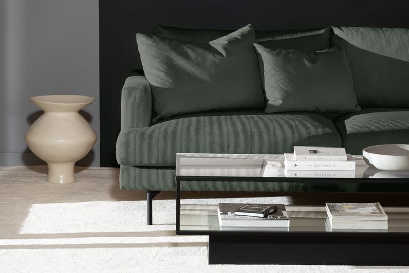 Menard 4-seters Høyrevendt Dyp L-formet Sjeselongsofa i Manchester - Grønn - Møbler - Sofaer - Sofa med sjeselong