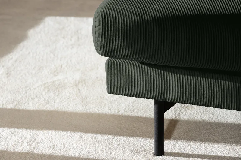 Menard 4-seters Høyrevendt Dyp L-formet Sjeselongsofa i Manchester - Grønn - Møbler - Sofaer - Sofa med sjeselong