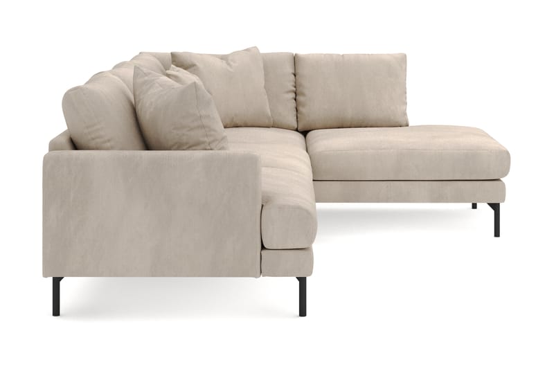 Menard 4-seters Høyrevendt Dyp L-formet Sjeselongsofa i Manchester - Greige - Møbler - Sofaer - Sofa med sjeselong
