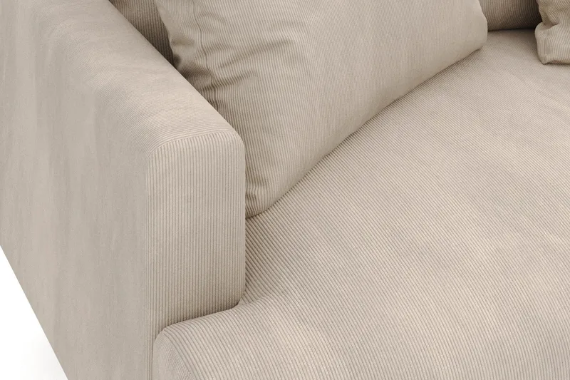 Menard 4-seters Høyrevendt Dyp L-formet Sjeselongsofa i Manchester - Greige - Møbler - Sofaer - Sofa med sjeselong