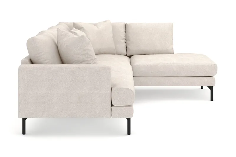 Menard 4-seters Høyrevendt Dyp L-formet Sjeselongsofa i Stoff - Beige - Møbler - Sofaer - Sofa med sjeselong