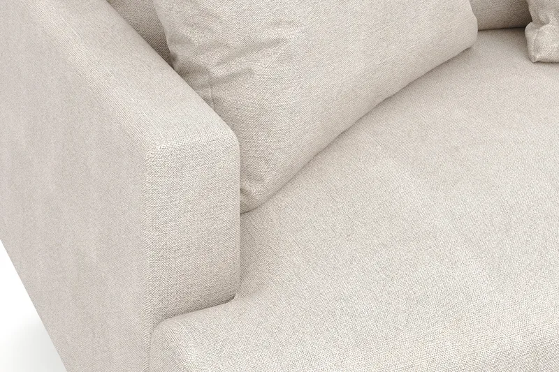 Menard 4-seters Høyrevendt Dyp L-formet Sjeselongsofa i Stoff - Beige - Møbler - Sofaer - Sofa med sjeselong