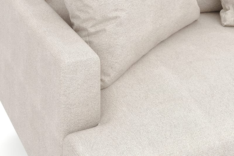 Menard 4-seters Høyrevendt Dyp L-formet Sjeselongsofa i Stoff - Beige - Møbler - Sofaer - Sofa med sjeselong