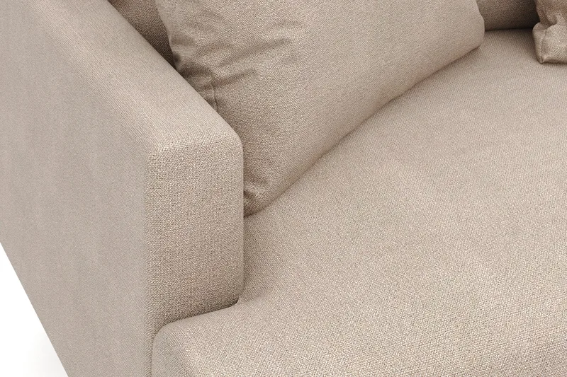 Menard 4-seters Høyrevendt Dyp L-formet Sjeselongsofa i Stoff - Beige - Møbler - Sofaer - Sofa med sjeselong
