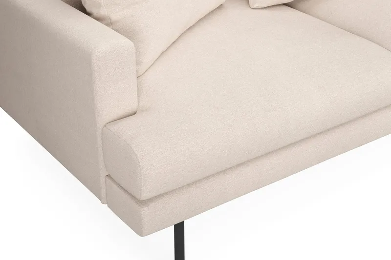 Menard 4-seters Høyrevendt Dyp L-formet Sjeselongsofa i Stoff - Beige - Møbler - Sofaer - Sofa med sjeselong