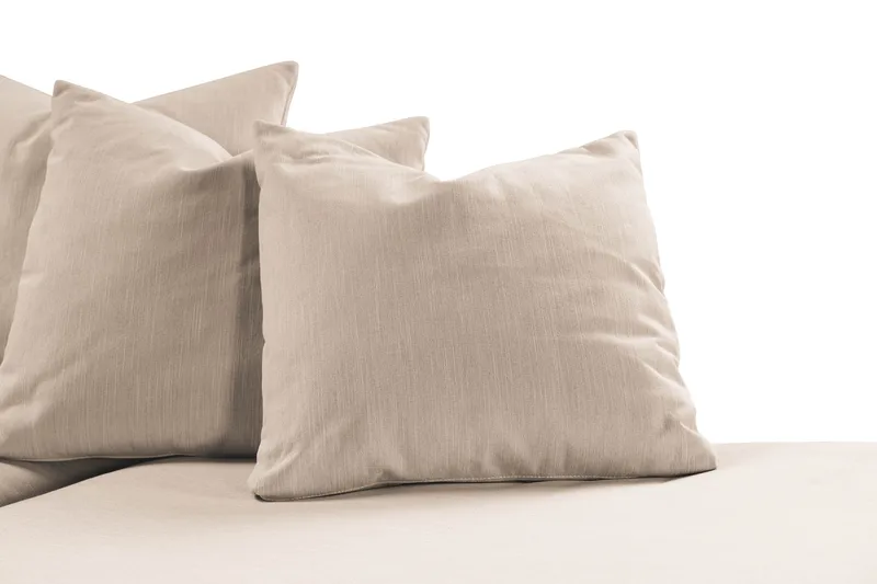 Menard 4-seters Høyrevendt Dyp L-formet Sjeselongsofa i Stoff - Beige - Møbler - Sofaer - Sofa med sjeselong