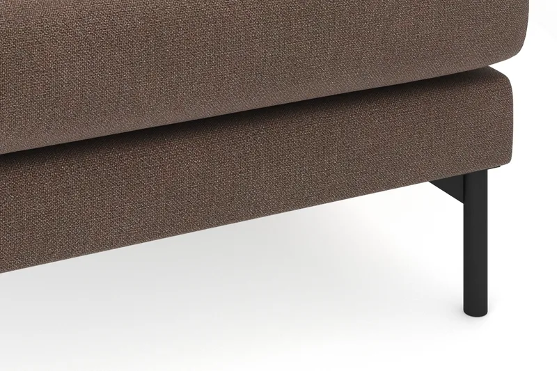 Menard 4-seters Høyrevendt Dyp L-formet Sjeselongsofa i Stoff - Brun - Møbler - Sofaer - Sofa med sjeselong