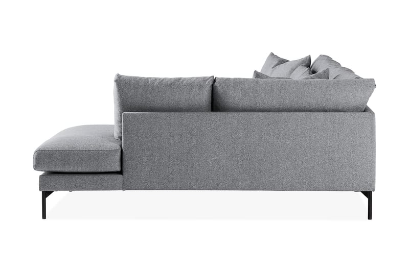 Menard 4-seters Høyrevendt Dyp L-formet Sjeselongsofa i Stoff - Grå - Møbler - Sofaer - Sofa med sjeselong