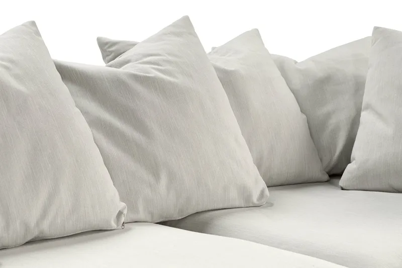 Menard 4-seters Høyrevendt Dyp L-formet Sjeselongsofa i Stoff - Lys grå - Møbler - Sofaer - Sofa med sjeselong