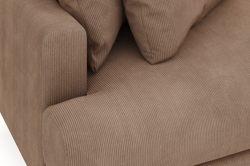 Menard 4-seters Høyrevendt L-formet Divansofa i Manchester - Brun - Møbler - Sofaer - Sofa med sjeselong