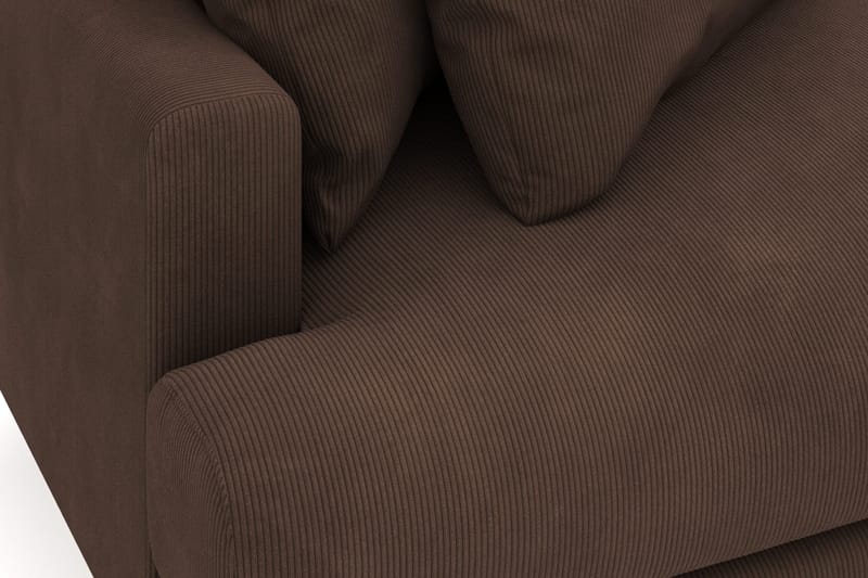 Menard 4-seters Høyrevendt L-formet Divansofa i Manchester - Brun - Møbler - Sofaer - Sofa med sjeselong